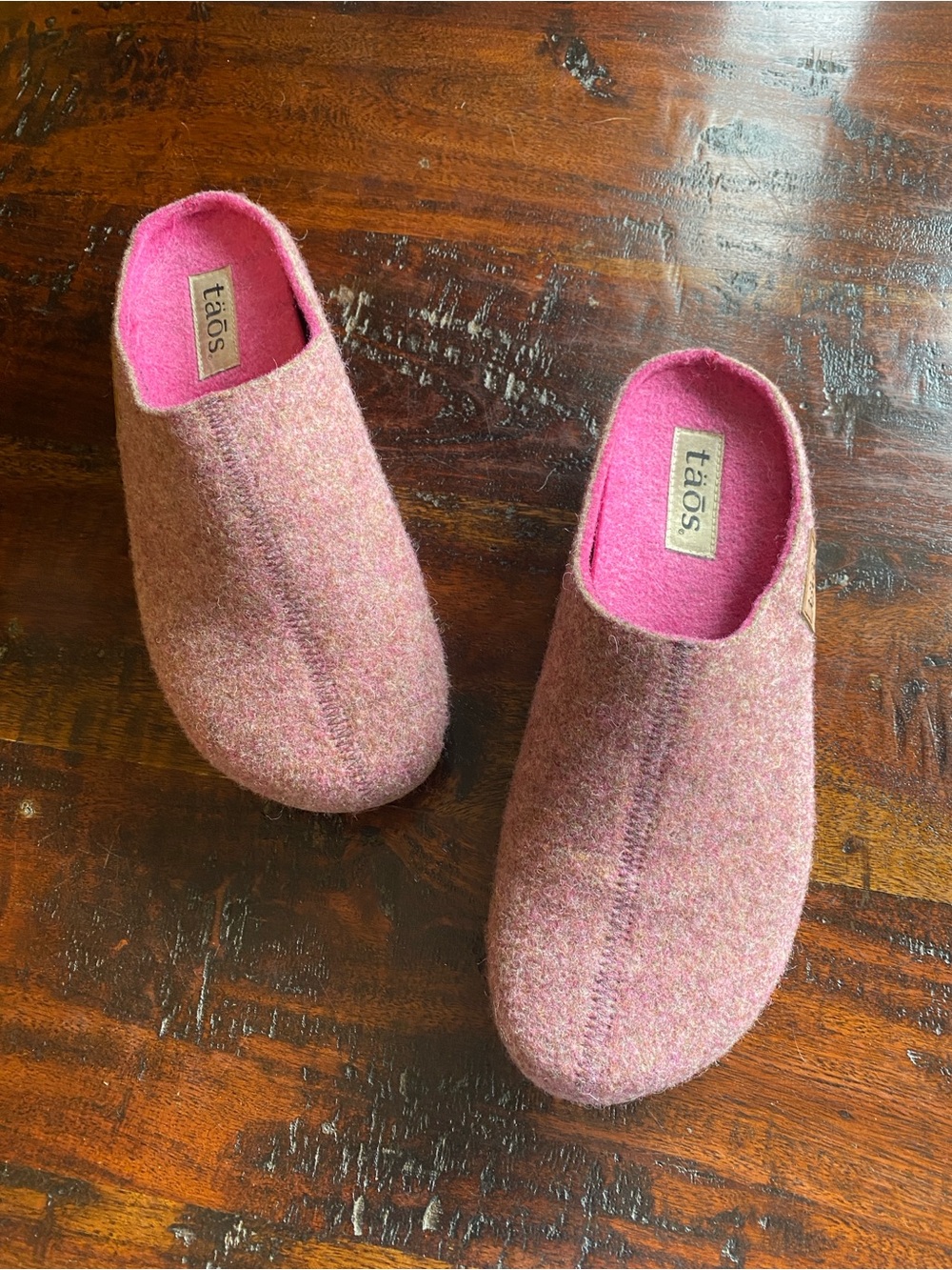 Taos Woollery Wool Felt Slipper Clogs size 40 (9-9.5)